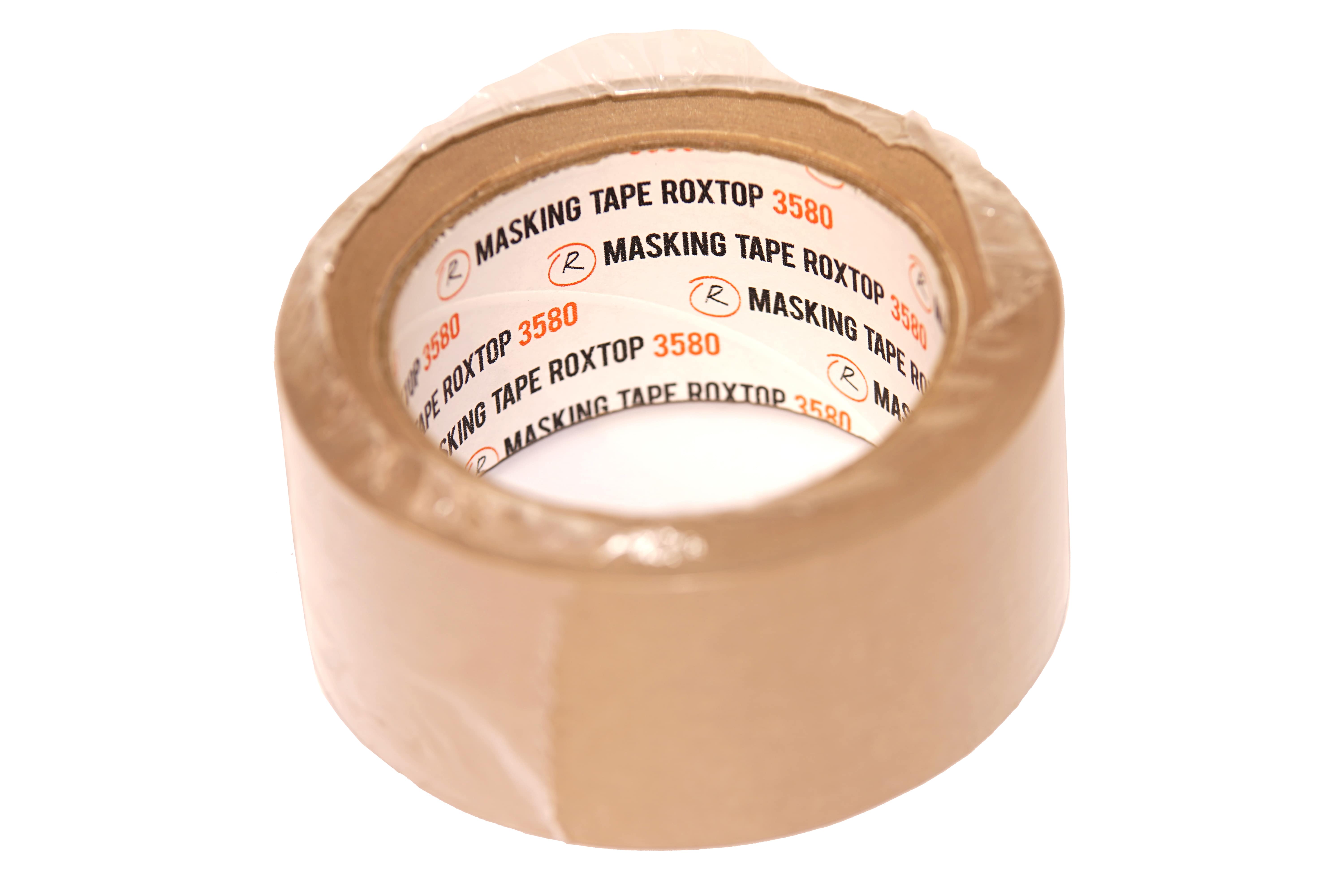 311574 RoxelPro Малярная лента ROXTOP 3580 80°, коричневая, 48мм х 40м