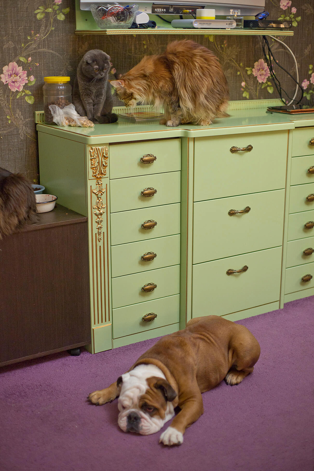 Комод с золотой патиной Ладос Мебель